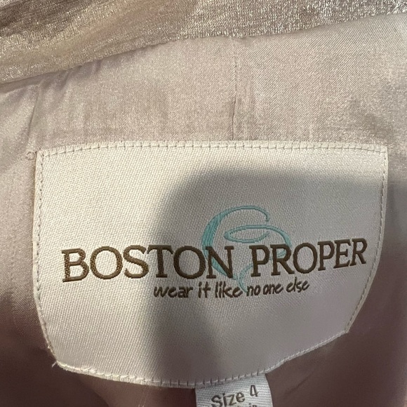 Boston Proper Metallic Trench Coat - Picture 4 of 6